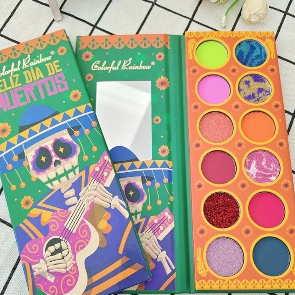 12 Colors Eyeshadow Palette NEW Celiz Dia de Muertos